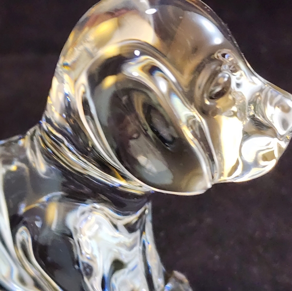 Signed Villeroy & Boch Crystal Dog Figurine Paperweight - Picture 11 of 14